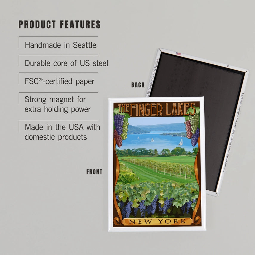 Magnet - Finger Lakes, NY, Vineyard