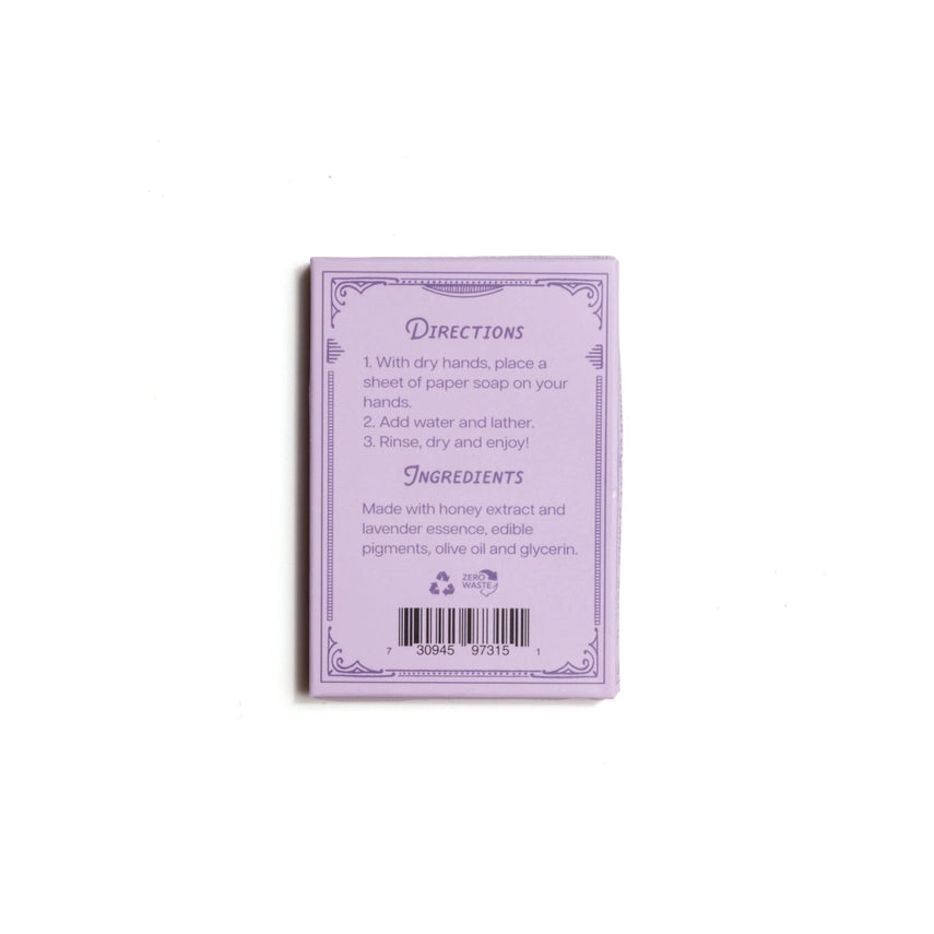 Lavender Honey Paper Soap – Travel Size (50 Sheets)