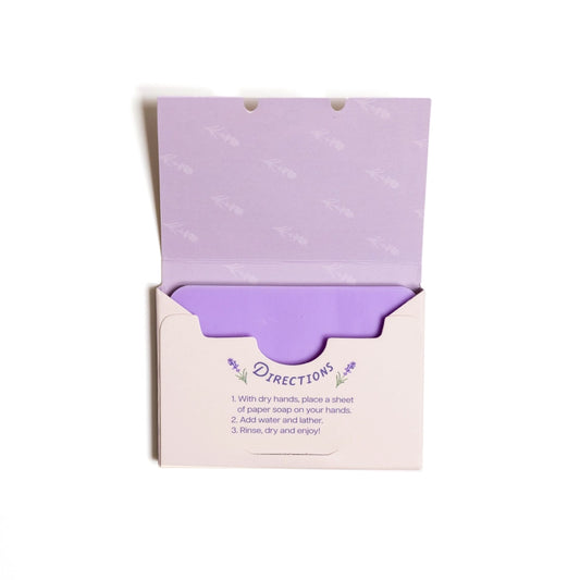 Lavender Paper Soap | Travel Size (50 Sheets)