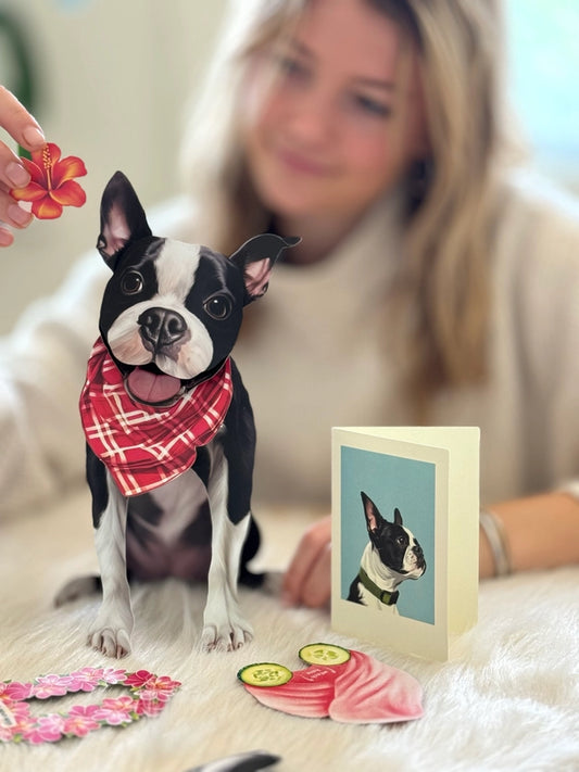 Boston Terrier | Pop-Up Greeting Card