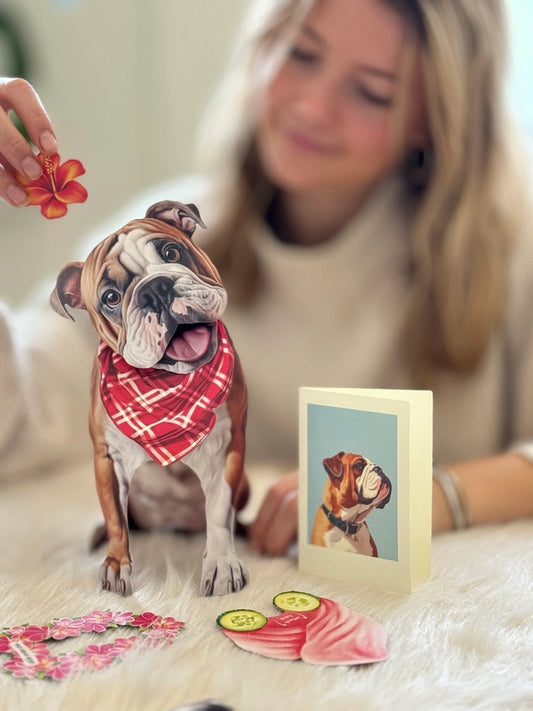 English Bulldog | Pop-Up Greeting Card