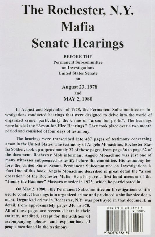 The Rochester, N.Y. Mafia Senate Hearings - Blair T. Kenny