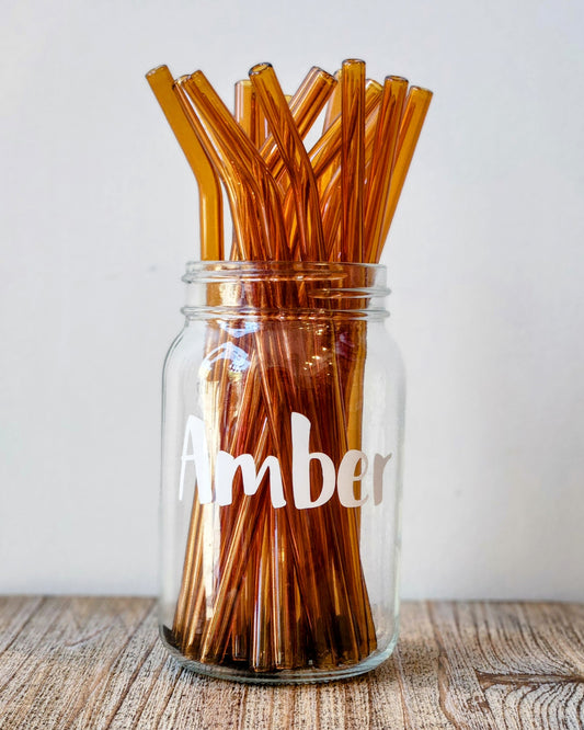 Colored Glass Straws 8mm