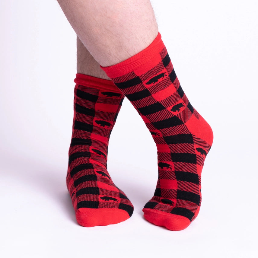 Plaid Buffalo Socks