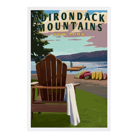 Chair Lake, Adirondack Mountains, NY - Premium Postcards