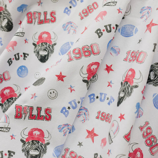 Vintage Football Toddler Twirl Dress | Buffalo Bills