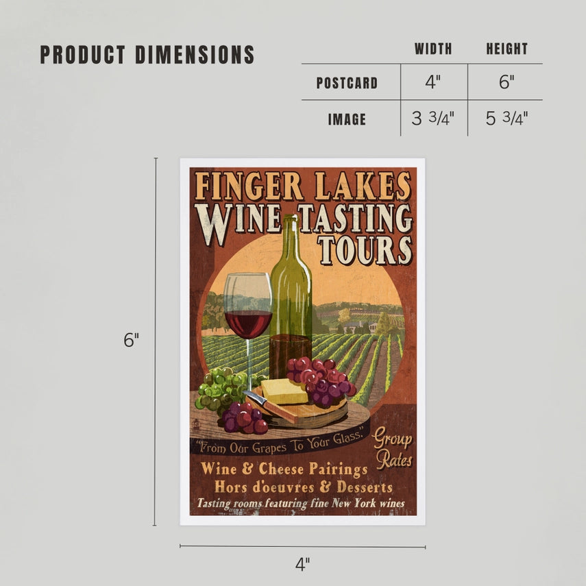 Wine Tasting, Finger Lakes, NY - Premium Postcards