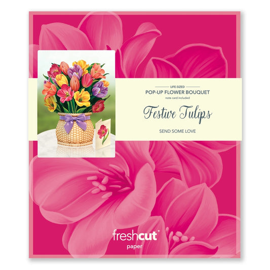 Festive Tulips | Pop-Up Greeting Card