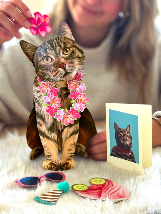 Brown Tabby | Pop-Up Greeting Card