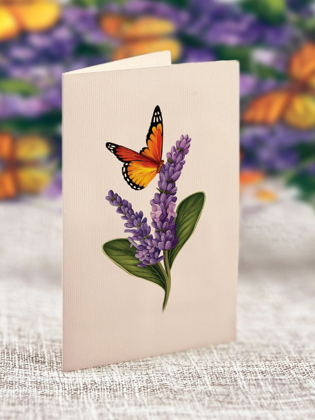 Lavender & Butterflies | Pop-Up Greeting Card