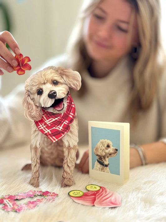 Poodle | Pop-Up Greeting Card