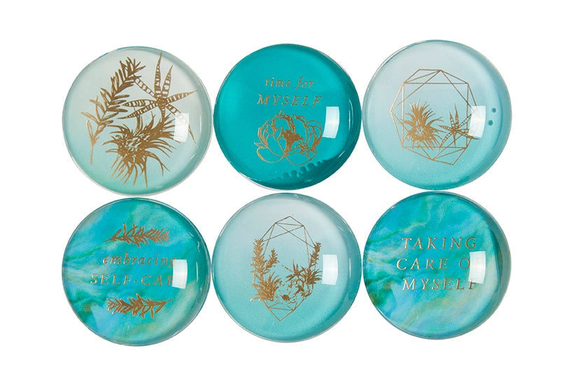 Inner World Self-Care Glass Magnets | Set Of 6