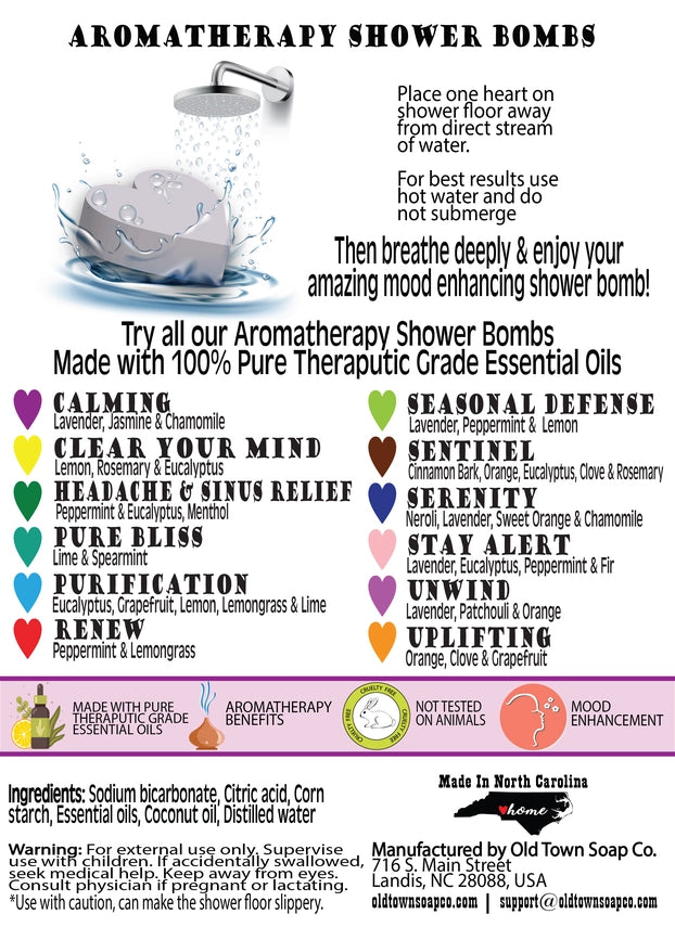 "Stay Alert" Aromatherapy Shower Bombs 8PK