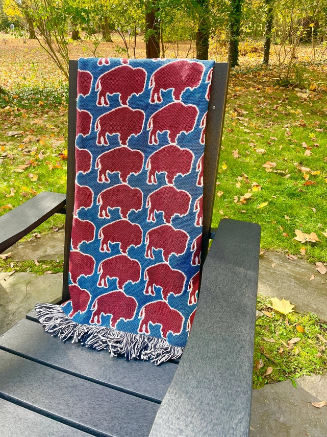 Buffalo Woven Cotton Throw | Buffalo Bills