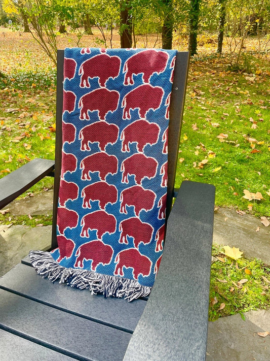 Buffalo Woven Cotton Throw | Buffalo Bills