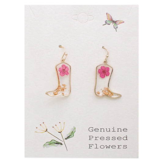Botanical Cowboy Boots | Dried Flower Earrings