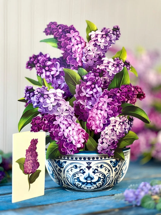 Garden Lilacs | Pop-Up Greeting Card