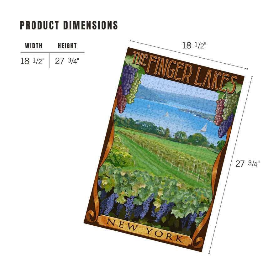 Finger Lakes, NY, Vineyard 1000PC Puzzle