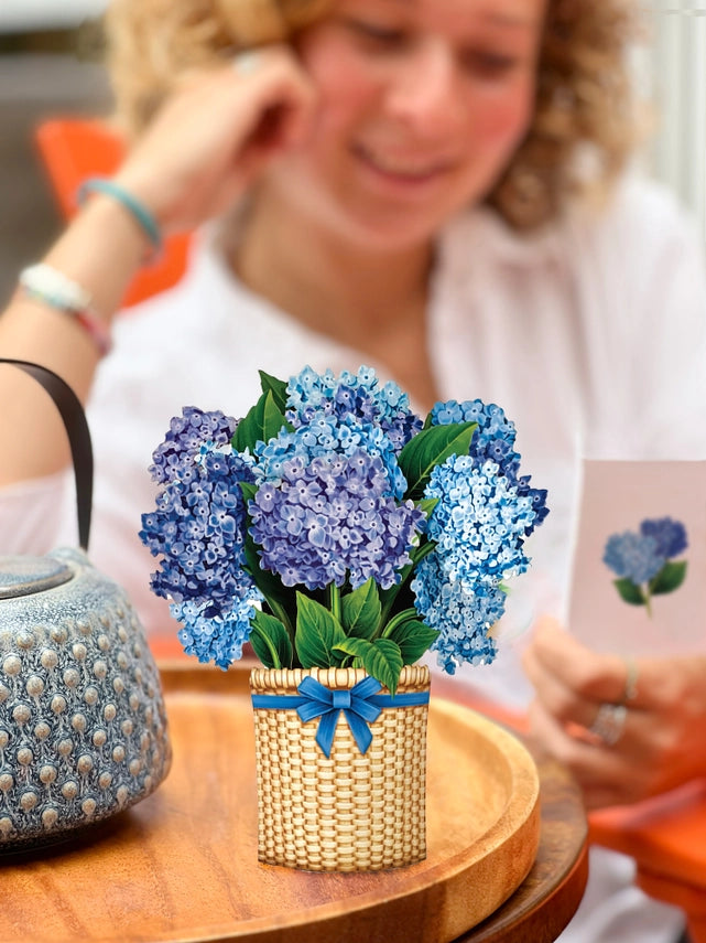 Mini Nantucket Hydrangeas | Pop-Up Greeting Card
