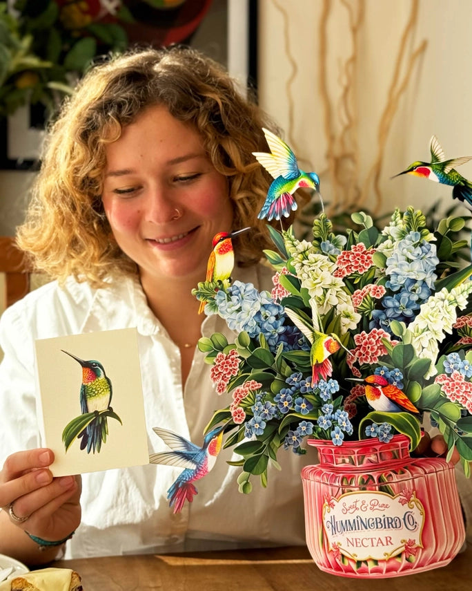 Hummingbird Oasis | Pop-Up Greeting Card