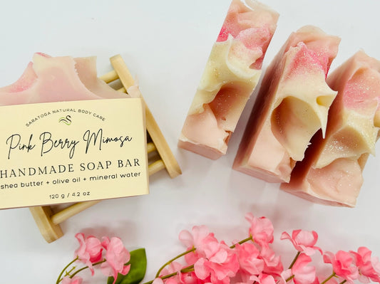 Pink Berry Mimosa | Vegan Cold Process Soap Bar