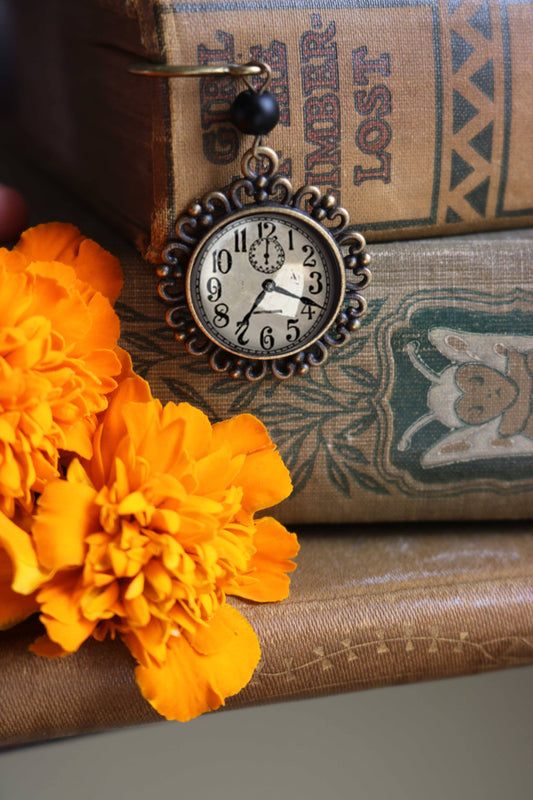 Edwardian Clock | Glass Cabochon Bookmark