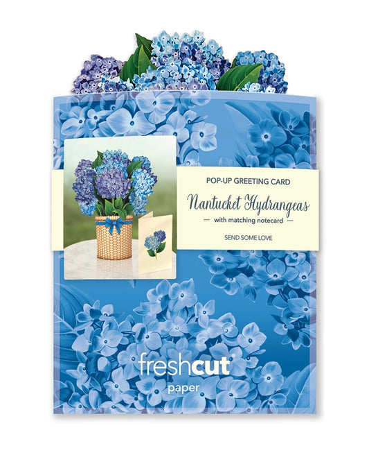 Mini Nantucket Hydrangeas | Pop-Up Greeting Card
