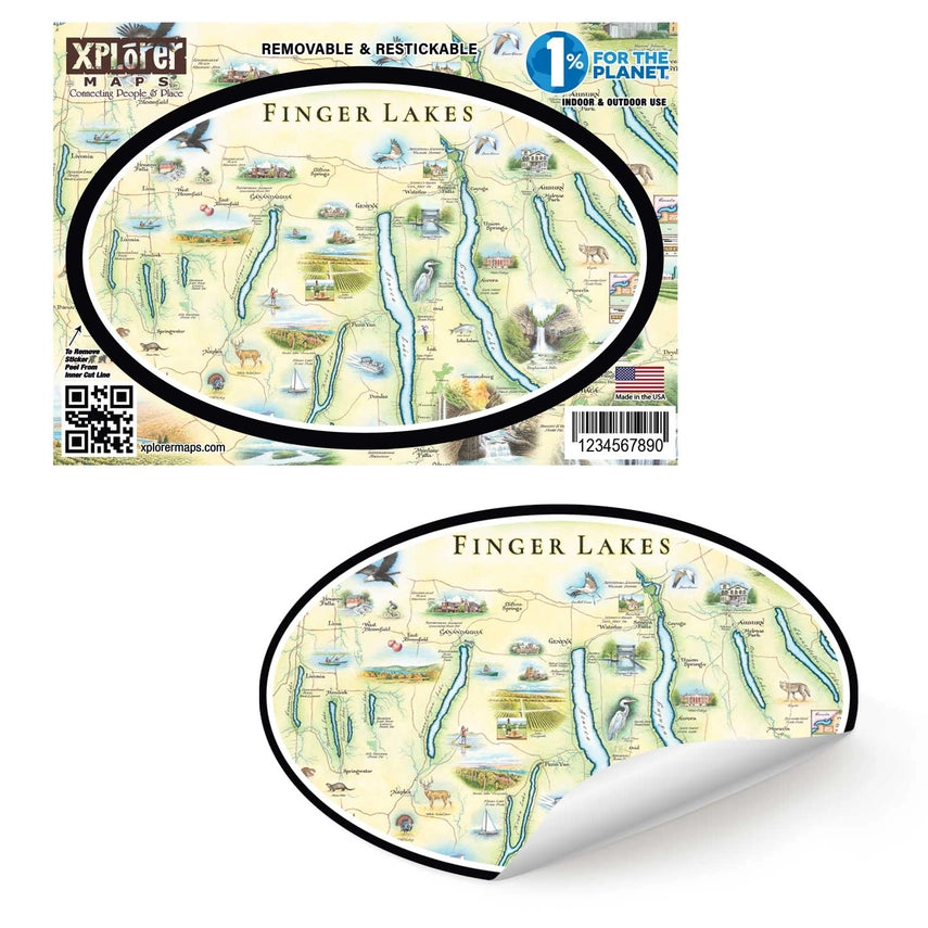 Sticker | Finger Lakes, NY Map (RESTOCK)
