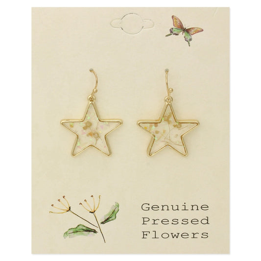 Flower Star | Dried Flower Earrings