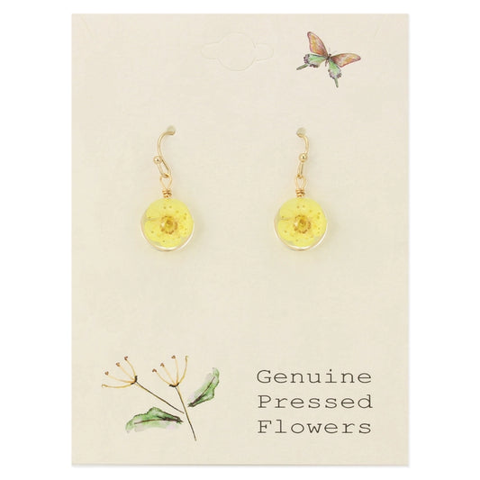 Yellow Buttercup | Dried Flower Earrings