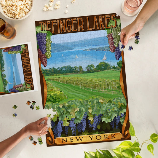 Finger Lakes, NY, Vineyard 1000PC Puzzle