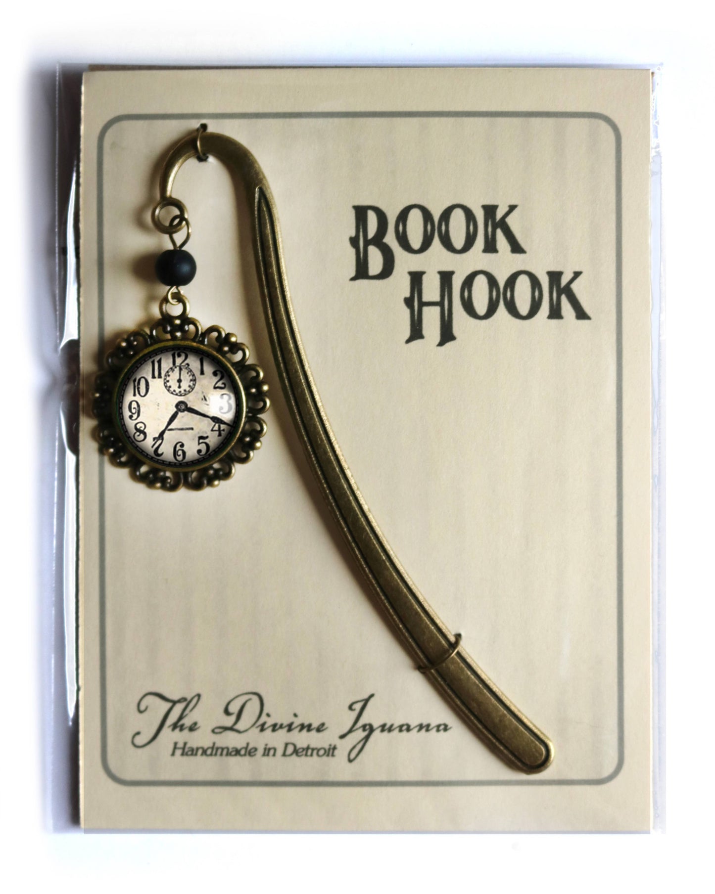 Edwardian Clock | Glass Cabochon Bookmark