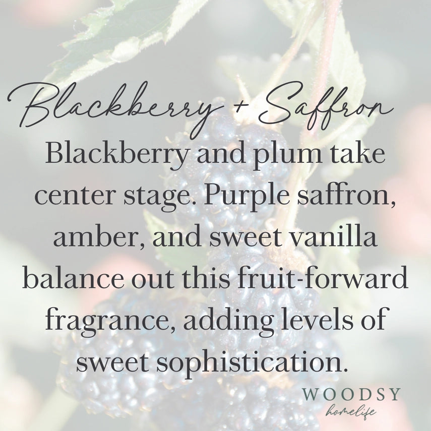 Blackberry & Saffron - Soy Wax Brass Candle 14oz