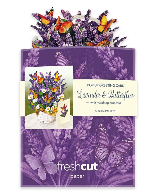 Mini Lavender & Butterflies | Pop-Up Greeting Card