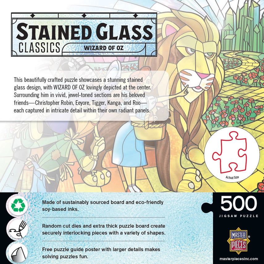 Stained Glass 500PC Puzzle | The Wizard Of Oz