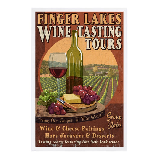Wine Tasting, Finger Lakes, NY - Premium Postcards