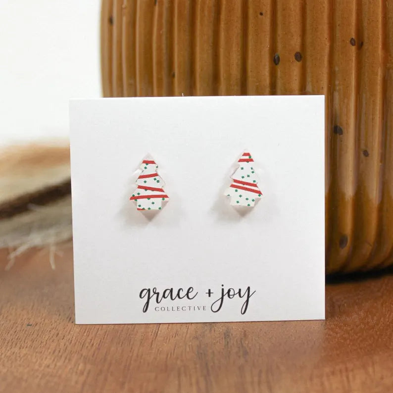 Christmas Snack Cake | Acrylic Earrings