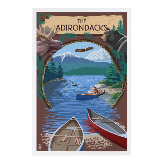 Canoe Scene, The Adirondacks, NY - Premium Postcards