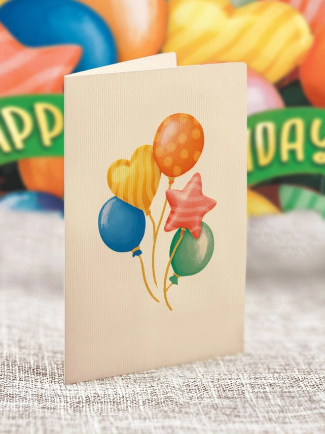 Mini Birthday Balloons | Pop-Up Greeting Card (NEW ARRIVAL)