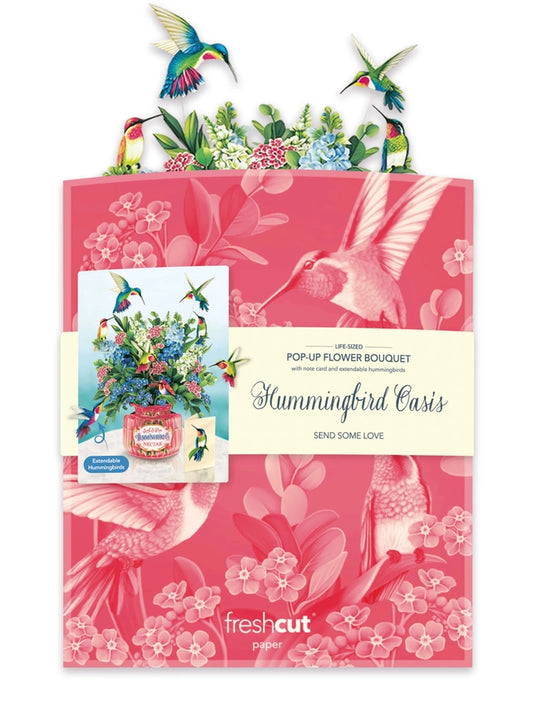 Hummingbird Oasis | Pop-Up Greeting Card