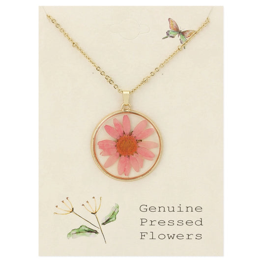 Pink Chrysanthemum | Dried Flower Necklace