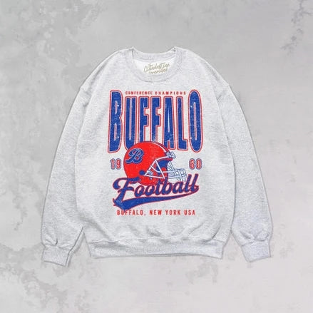 90's Football Champs Oversized Sweatshirt | Buffalo Bills