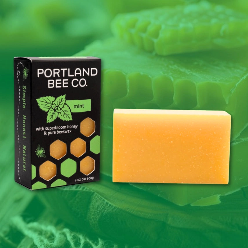 Mint & Honey Beeswax Bar Soap: Organic & Handmade