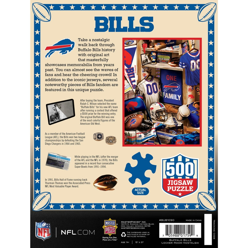 Locker Room 500PC Puzzle | Buffalo Bills