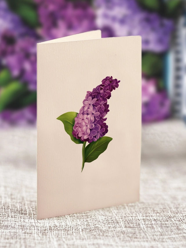 Mini Garden Lilacs | Pop-Up Greeting Card