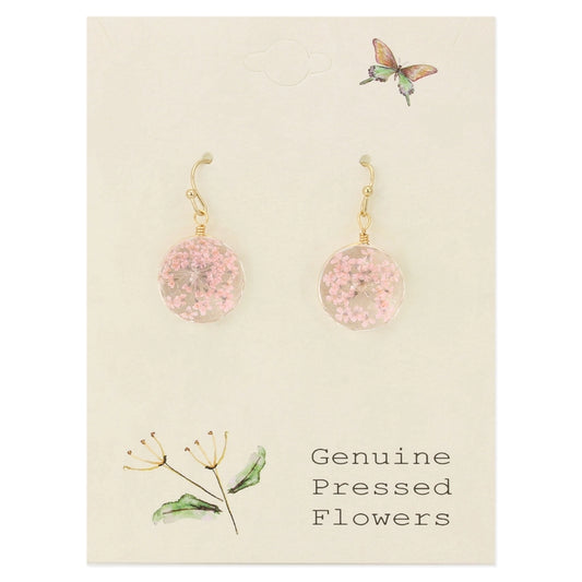 Pink Baby's Breath | Dried Flower Earrings