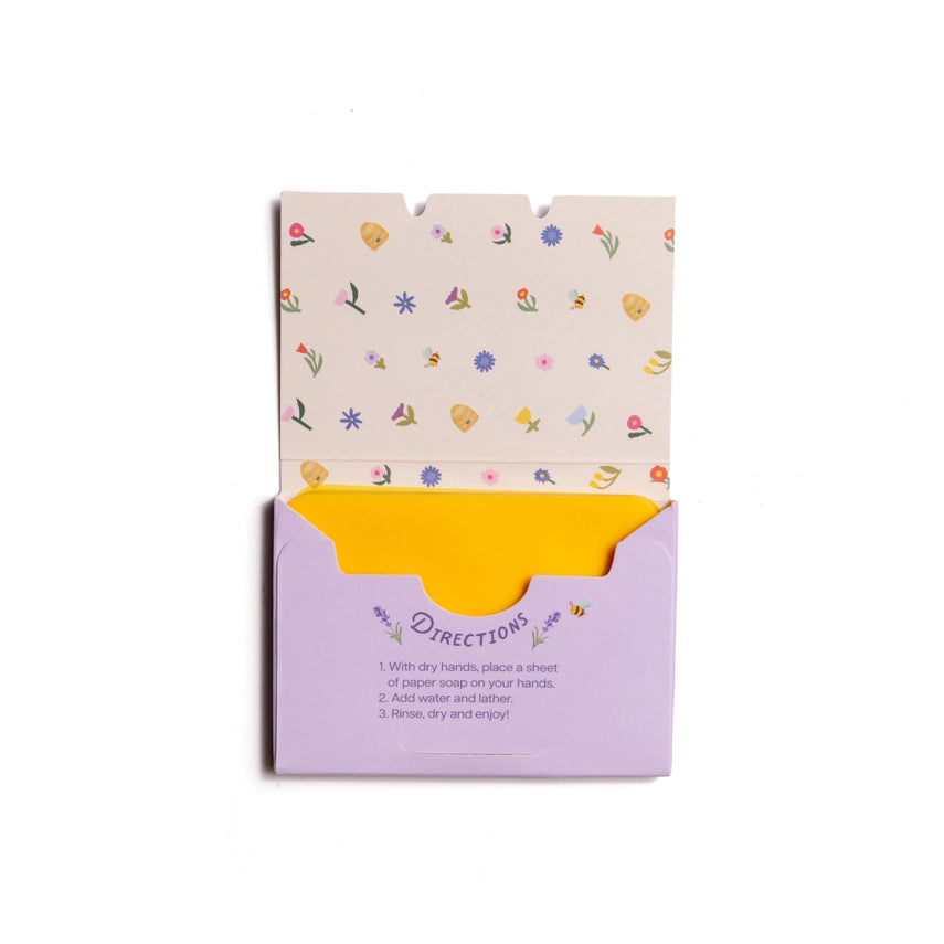 Lavender Honey Paper Soap – Travel Size (50 Sheets)