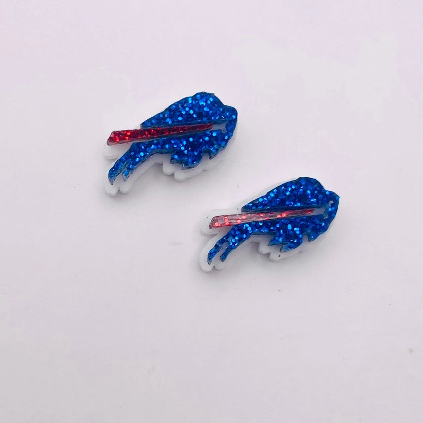 Glitter Earrings | Buffalo Bills