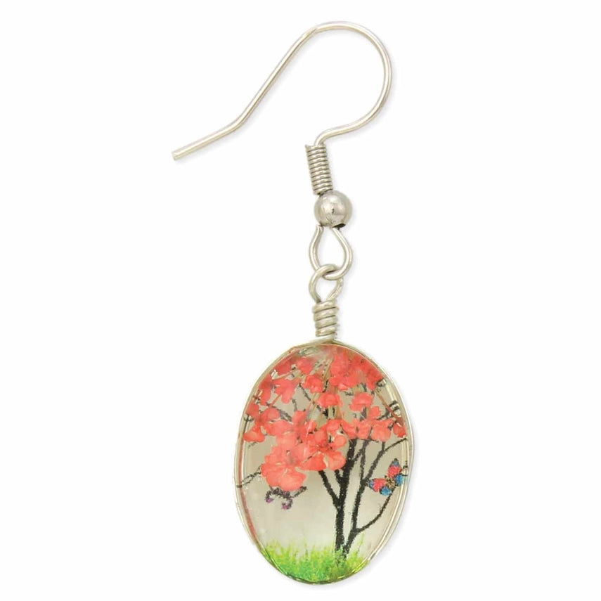 Pink Cherry Blossoms | Dried Flower Earrings