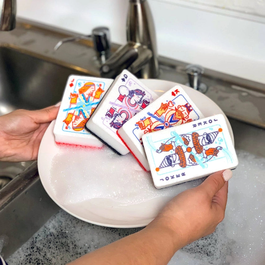 Clean House 4PK | Novelty Sponges